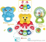 Baby Rattles with music,light and animal sounds - 5pcs