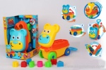 Bear Luggage Block Car-blue and yellow 2 colors ASST